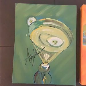Set of 3 martini canvasses size 9x7 from BB&B
